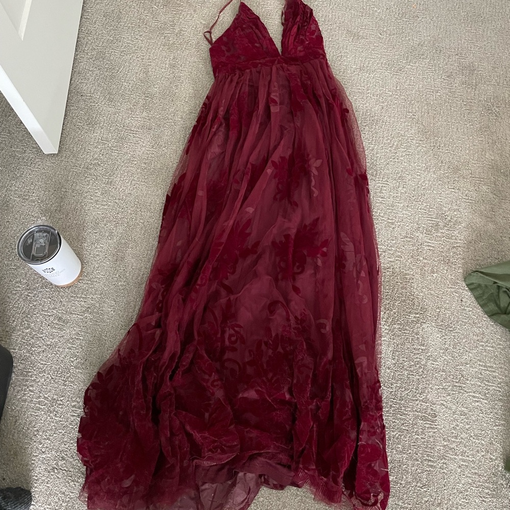 Burgundy dress
